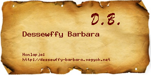 Dessewffy Barbara névjegykártya