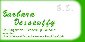 barbara dessewffy business card